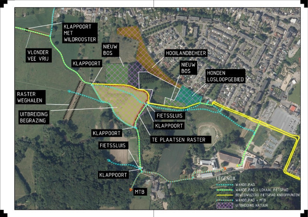 Plattegrond met maatregelen tegen de drukte in Ingendael